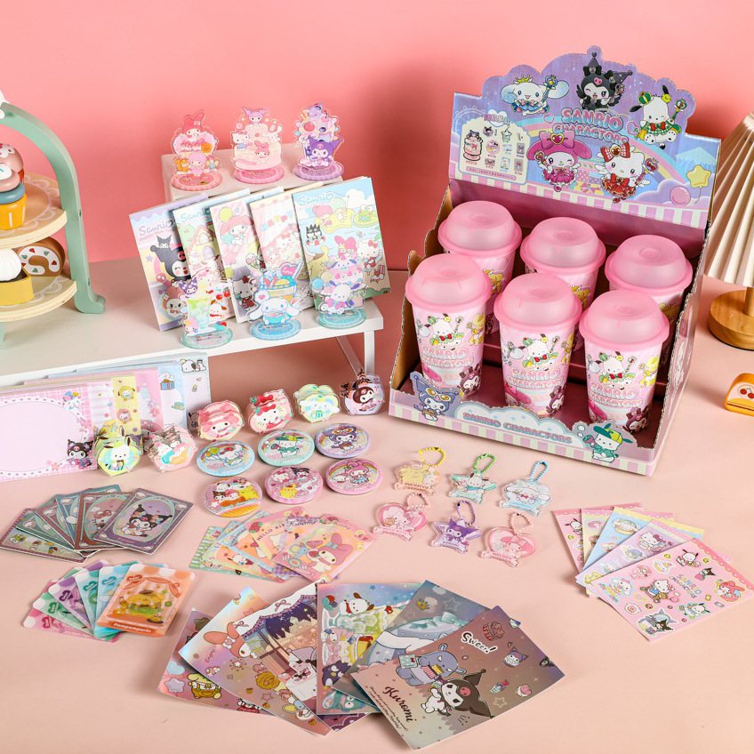 Fantasmas de la destrucción de la cultura de la leche de Gu Zi Tea Barrel Set de papelería de alto valor de cara con la mano de la marea de regalo de juego sorpresa paquete de regalo en stock