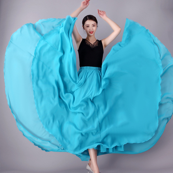 720 degrees double -layer large skirt chiffon