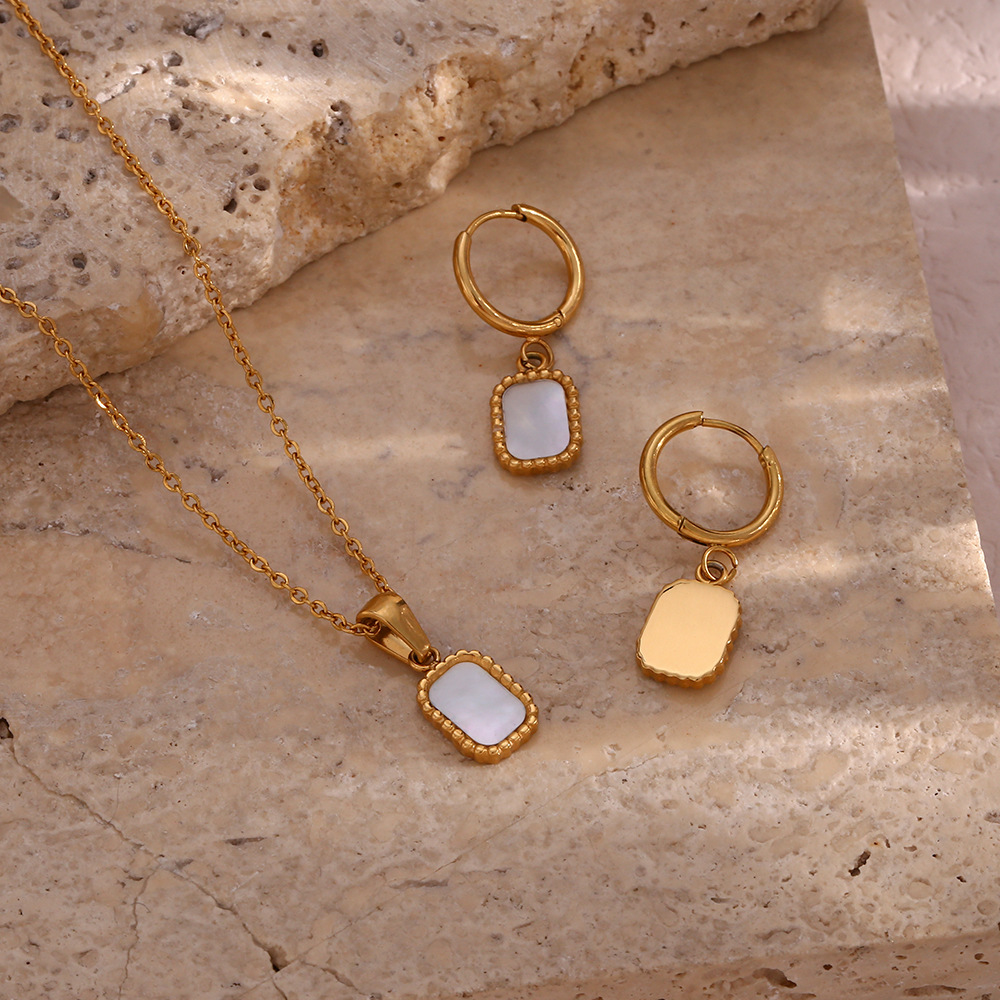 Womenu0027S Lady Geometric Stainless Steel Jewelry Set Geometry Plating Metal Arylic Stainless Steel