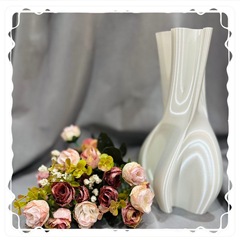 3D打印塑料丝绸流光花瓶摆件客厅办公室装饰品干花花瓶桌面摆设