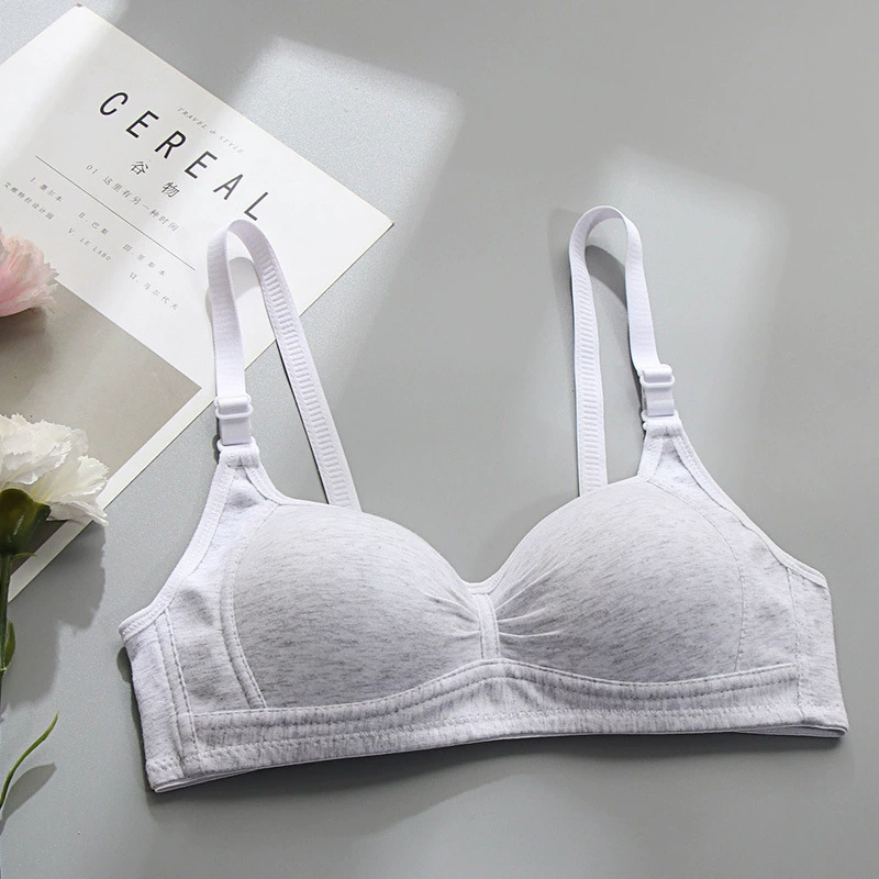 Underwear, wireless bra, cotton thin push up bra, for students