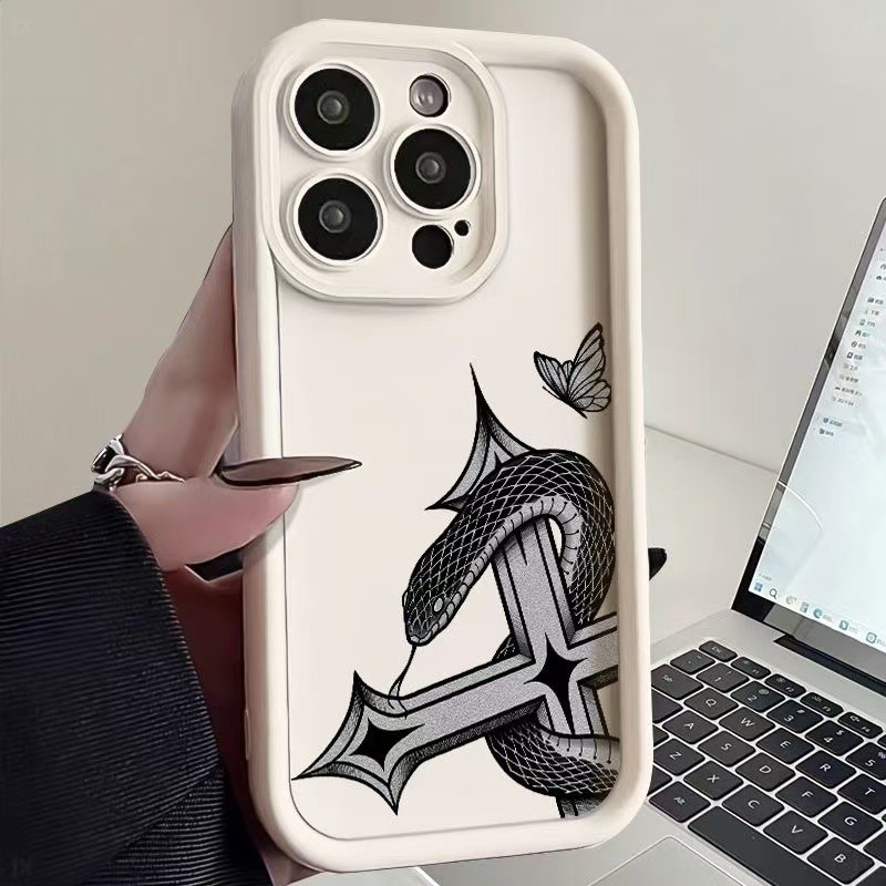 Nueva serpiente para iphone16pro funda para teléfono móvil Apple 15 anti-caída 14 cruz 13promax Europa y América 12x