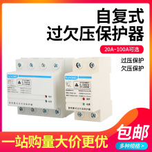 自复式过欠压延时保护器高低电压控制开关家用220V63A 2p自动复位