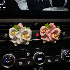 ツバキの花の車のアロマの高級感の吹き出し口の花の拡香石の車内の装飾品の車の装飾品のストラップ