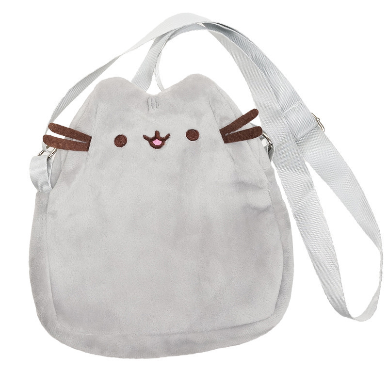 クロスボーダー猫バックパックファットキャットバックパッククロスボディバッグスクールバッグレインボー猫ぬいぐるみバッグ人形人形|undefined