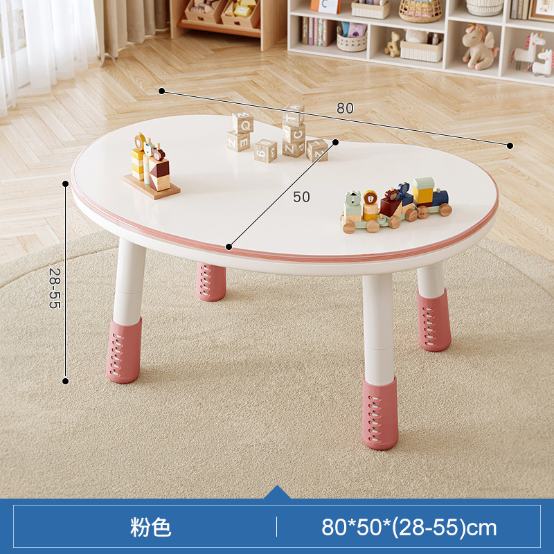 Mesa de maní Mesa de estudio para niños Escritorio de lectura Clase de arte de jardín de infantes Mesa de pintura Se puede subir y bajar para hacer una mesa pequeña hecha a mano