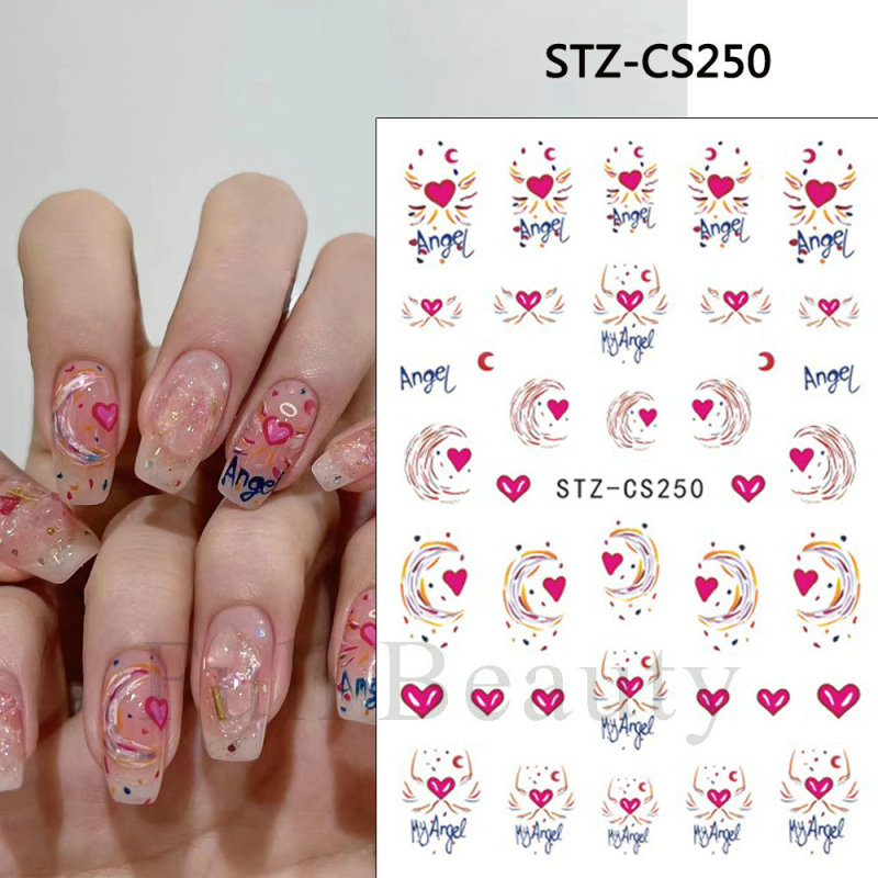 新しいネイルシールinsネット赤同型アニメドーパミン虹バックテープ爪シール卸売りnail|undefined