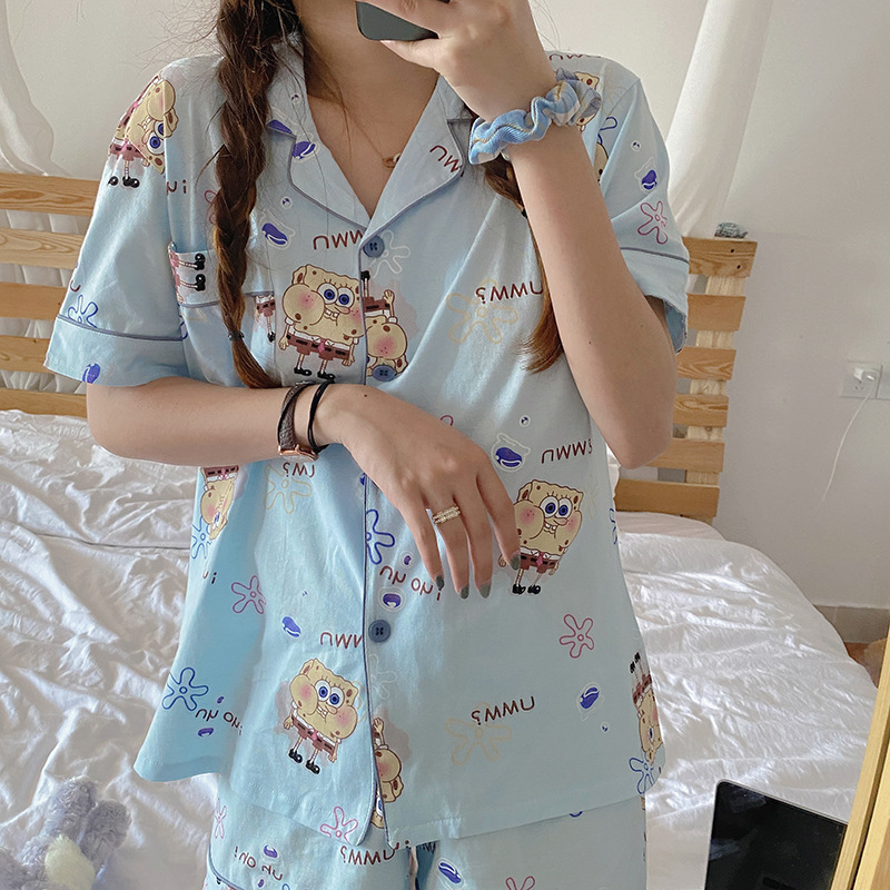 Korean version of ins pajamas women summ...