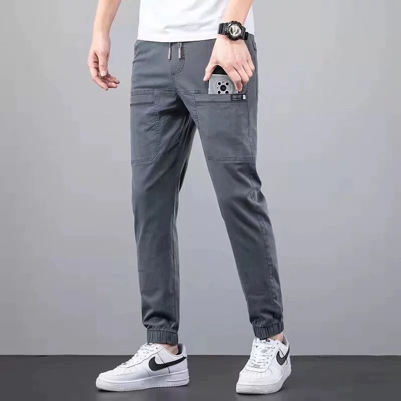 Летние джинсы, повседневные брюки, slim fit, большой размер