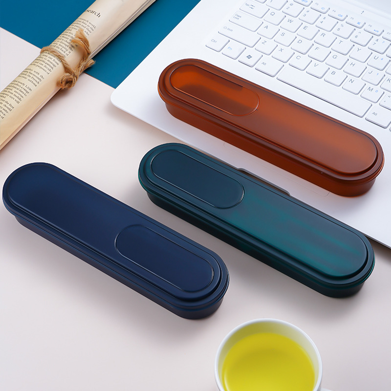 투명 블루-젓가락