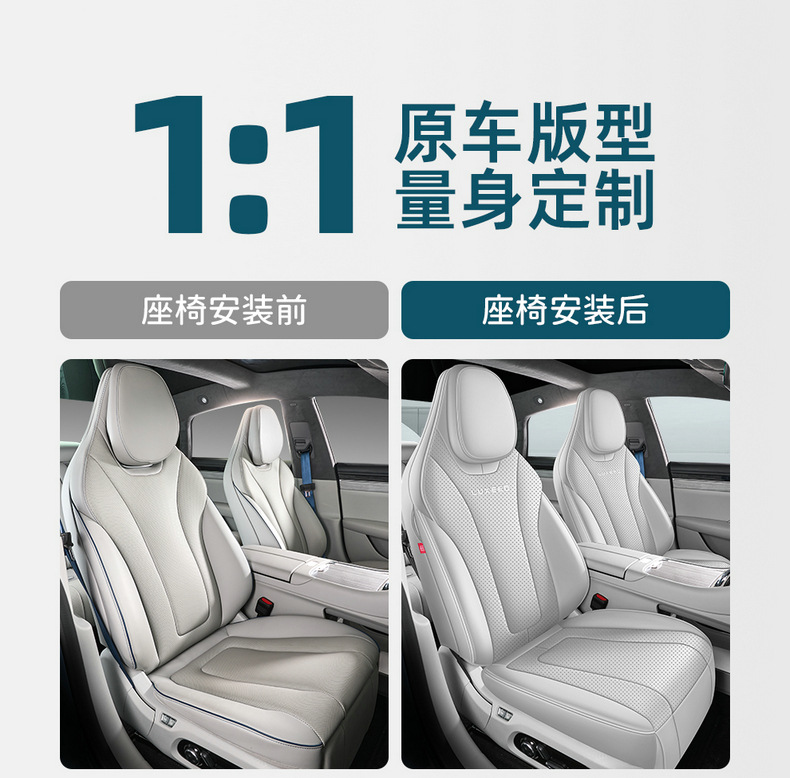 Special car seat covers for Zhijie R7, suitable for all seasons, full coverage, universal for five-seater vehicles, made of durable leather