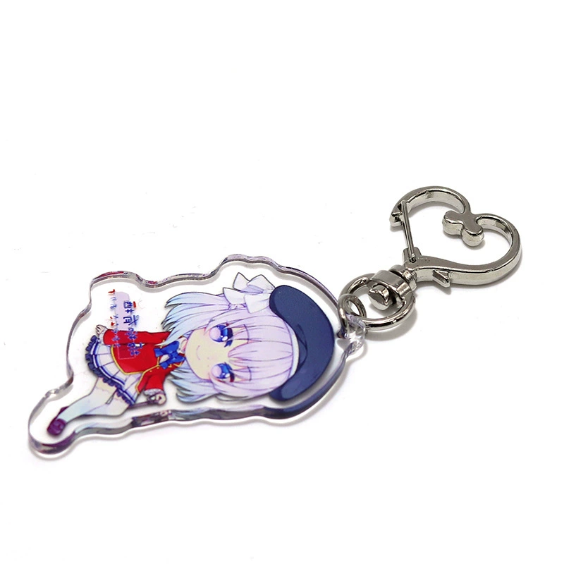 Acrylic creative cartoon keychain, pendant for keys, custom-made