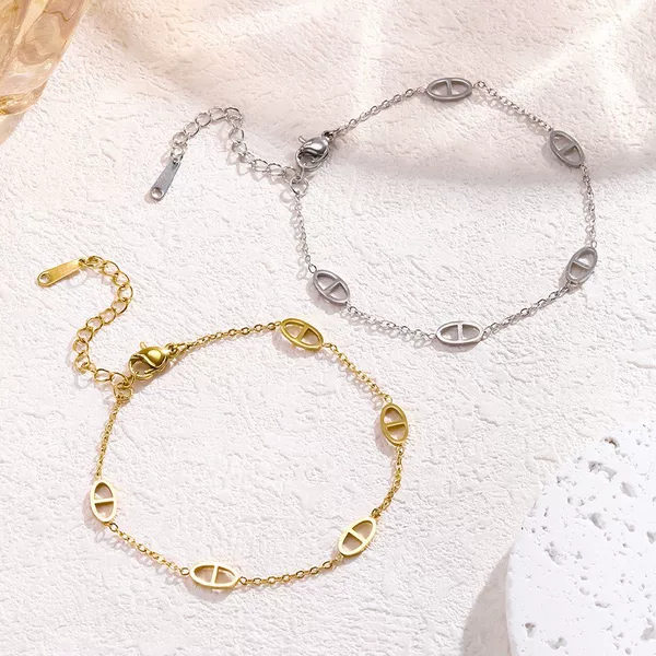 Cross-border hot-selling niche design high-end pig nose titanium steel bracelet for women, new fashion versatile jewelry wholesale