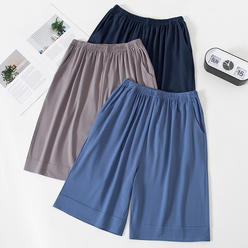 Men's Home Shorts Pajama Pants Cotton Skin-friendly Soft Breathable Summer Loose Casual Men's Home Pants Cool Men's Home Shorts Pajama Pants Cotton Skin-friendly Soft Breathable Summer Loose Casual Men's Home Pants Cool