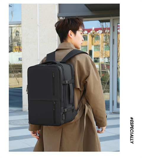 Mochila transfronteriza para hombres, alta capacidad de viaje multifuncional, mochila de hombro de negocios