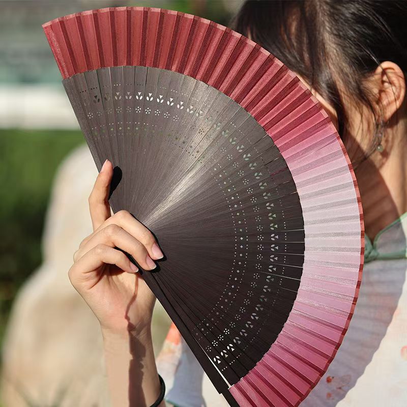 Chinese Style Women's Fan Skillful Carry-on Dance Hanfu Folding Fan Classical Cheongsam Folding Fan Morning Robe Folding Fan Chinese Style Women's Fan Skillful Carry-on Dance Hanfu Folding Fan Classical Cheongsam Folding Fan Morning Robe Folding Fan