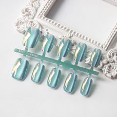 【皎瓏】工廠新款電鍍穿戴甲爆閃光療琉璃高端預製甲甲片單副裝