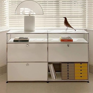 中古usm不锈钢餐边柜现代北欧家用客厅装饰轻奢收纳柜置物柜-阿里巴巴