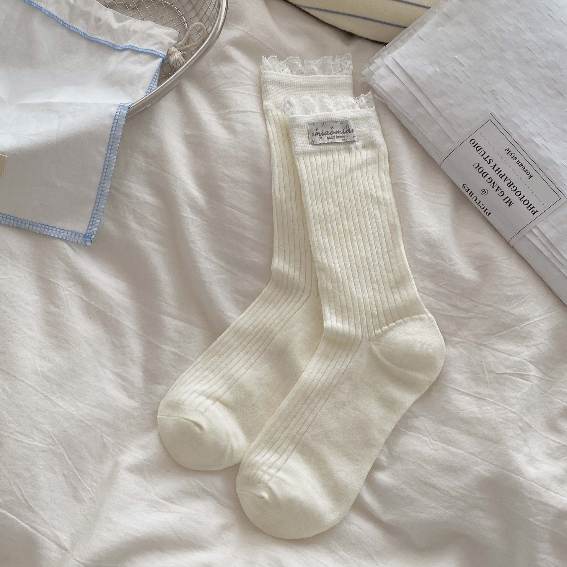 레이스 천 라벨