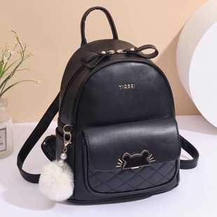 Factory backpack women's 2023 new fashion backpack women's online red shopping cartoon small backpack leisure a generation of hair
