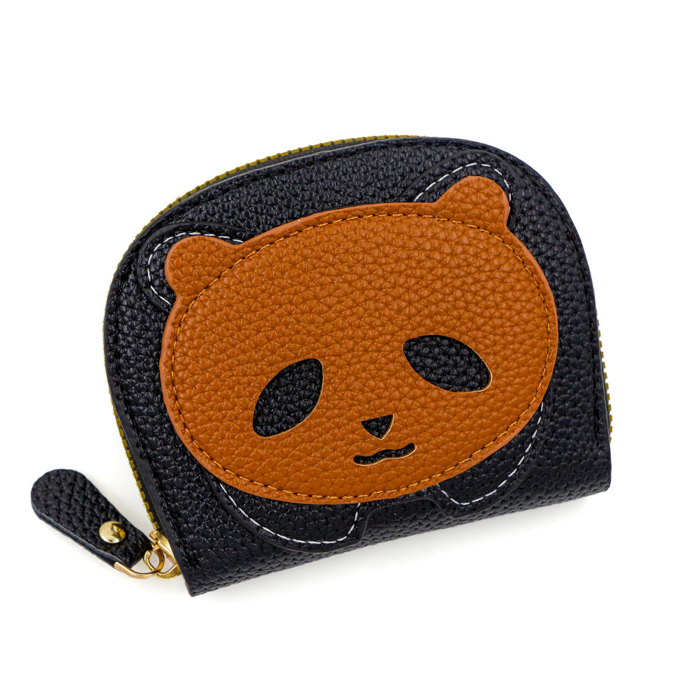 Nuevo monedero lindo panda para señoras, monedero, bolso pequeño, bolso de almacenamiento con llave creativa, bolso de moneda