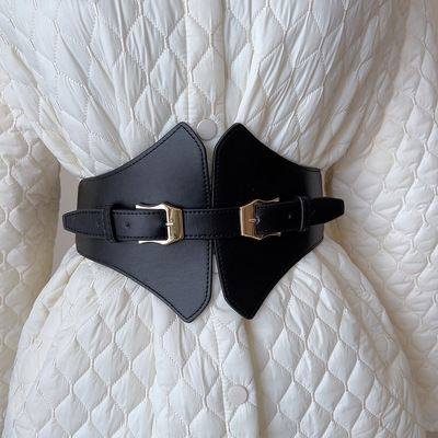 Beige sweater Girdle lady Wide belt Versatile decorate suit skirt overcoat Outside the ride ins Wind belt tide