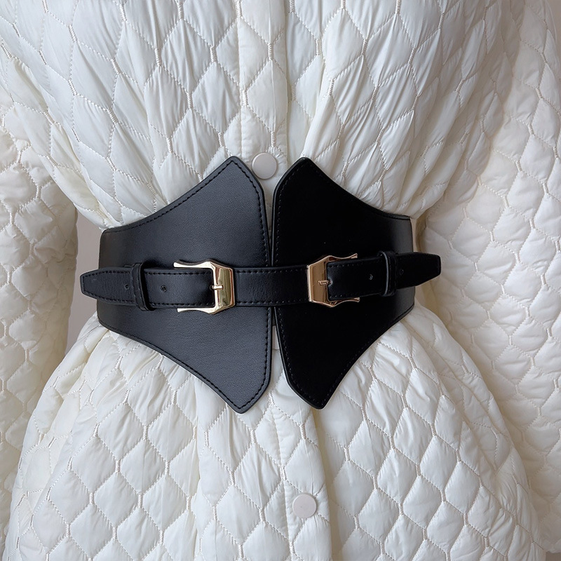 Beige sweater Girdle lady Wide belt Versatile decorate suit skirt overcoat Outside the ride ins Wind belt tide