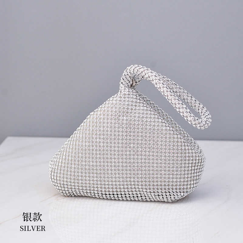 Bolso de noche de moda transfronteriza Bolso hecho a mano de la mina grande incrustado en diamantes Banquete Bolso de noche de todo fósforo Bolso portátil de mujer Entrega