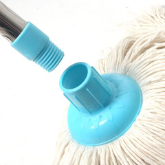 S588擰水拖把老式普通家用圓頭全棉線吸水墩布毛巾布條地拖物業酒