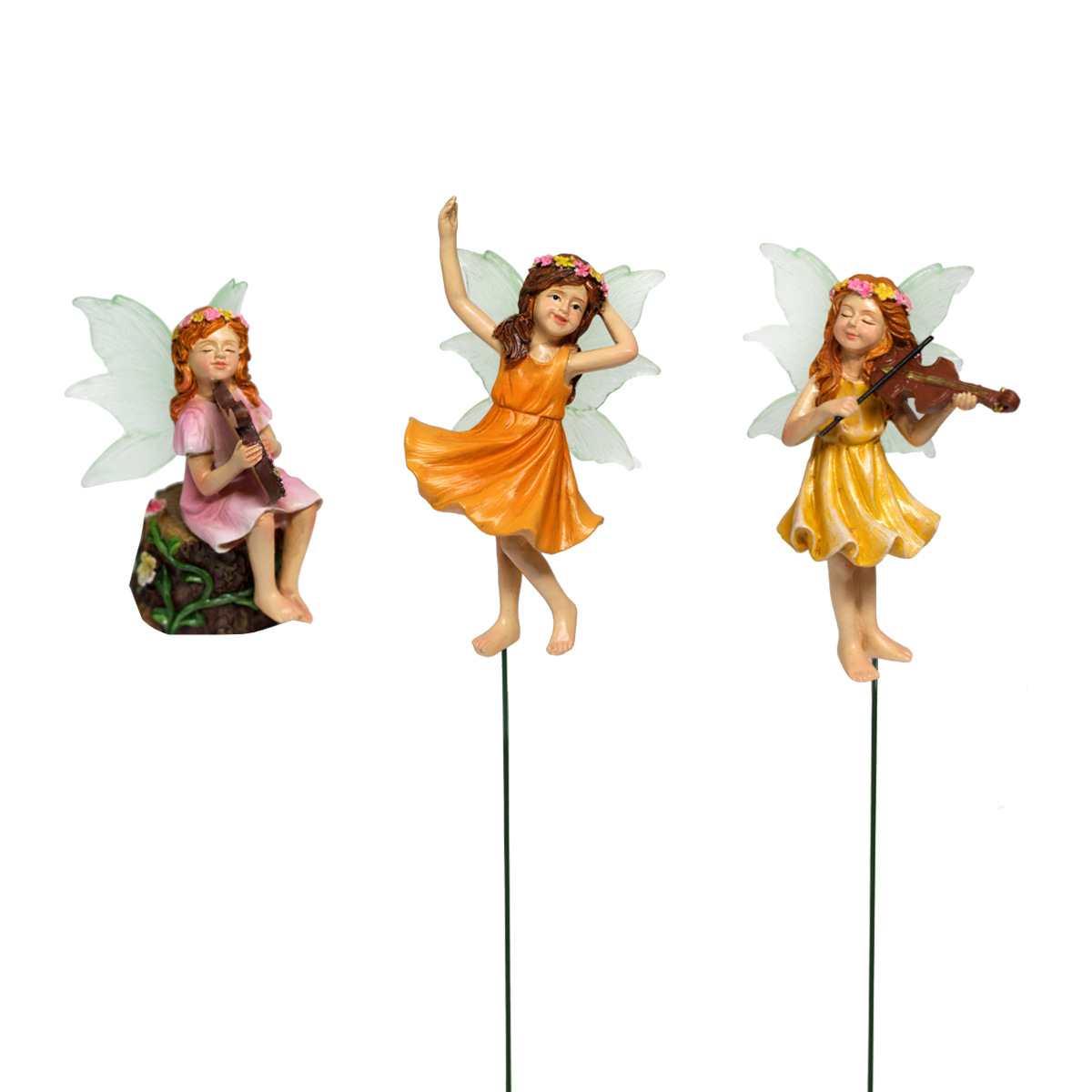 Outdoor Garden Flower Fairy Plug-in Resin Decoration Outdoor Yard Villa Homestay Courtyard Balcony Layout Flower Fairy