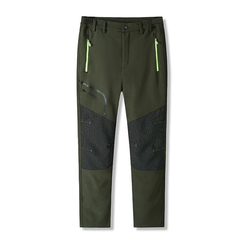 Outdoor sports trousers for men and women, thickened velvet, autumn and winter large size waterproof soft shell fleece ski mountaineering trousers