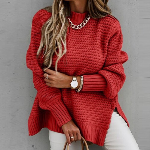 E-commerce Autumn/Winter Loose Casual Long-Sleeve Hooded Knitted Sweater for Women, Versatile