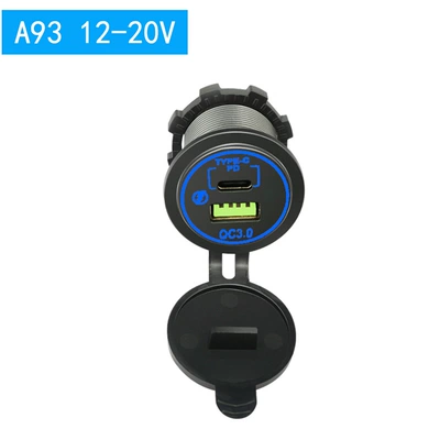 Charger, Modified Car Charger – Mobil şarj cihazları - qcpd-with-blue-aperture-12-20v-customized