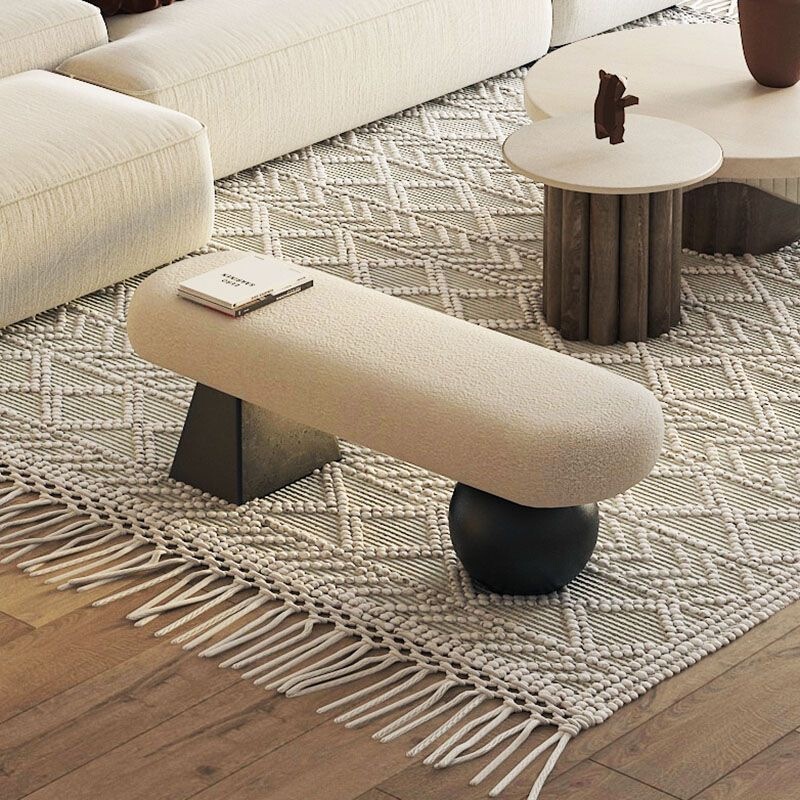 Shoe changing bench furniture for entryway, French Nordic style sofa bench, end-of-bed bench, long low bench