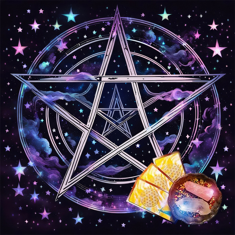 タロットテーブルクロスTarot Tablecloth布マット月相太陽花卉太陽生命樹ベルベットテーブルクロス|undefined