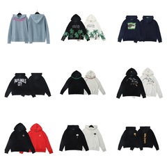 クロスボーダー貿易 pa エンジェルクラシックレター刺繍ハイストリートファッションブランドルーズ男性と女性のカップルフード付きスウェットシャツ