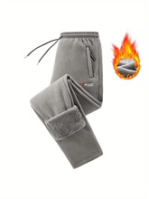 W 76091 Polar Fleece Men's Loose Straight Leg Sweatpants ��
