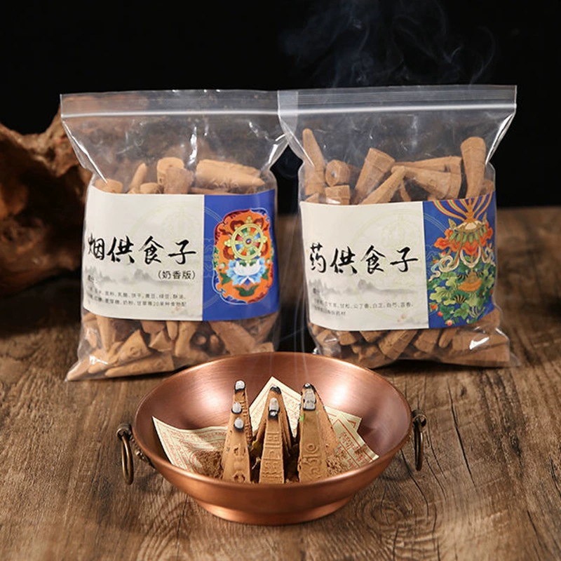 Cigarettes for food cigarettes for pink partaronia, coconut coconut milk medicine for compassion, sweet dew fragrance for Buddha cone incense