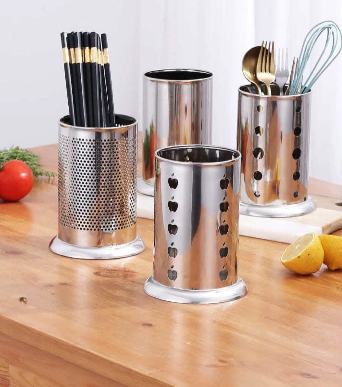 Apple, chopsticks stainless steel, drying rack