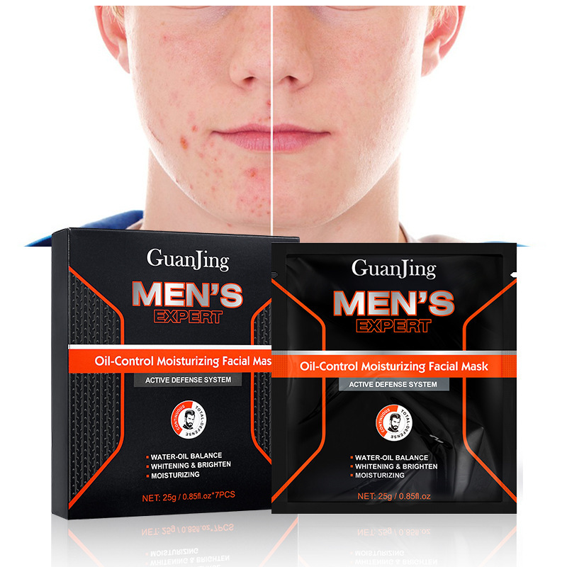 Bamboo GuanJing Men's Charcoal Moisturizing&Brightening facial mask_voghion.com