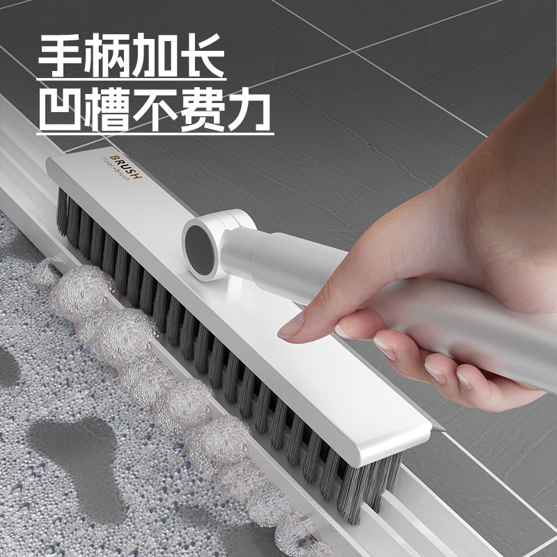 多功能地板缝隙刷浴室卫生间厕所专用洗地长柄硬毛瓷砖缝清洁刷子|undefined