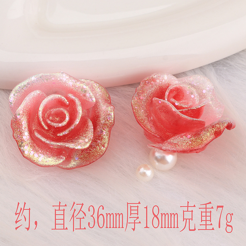 萤火虫夜光爆闪玫瑰花制作diy手机壳发夹奶油胶收纳盒装饰品批发|undefined