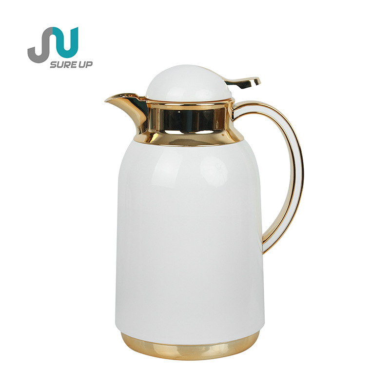 Golden Dara Design Arabian Luxury Style 1L Hot Sale Hot Water Bottle Glass Liner Vacuum Coffee Pot Tea