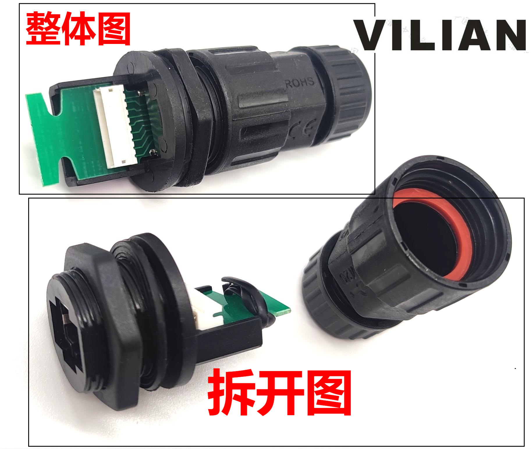 VILIAN-RJ45M20ʽֱ̫ͨˮDATAźͷ