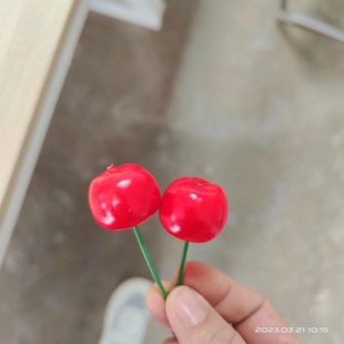 Simulation fruit model decoration 2 fork apple orange accessories