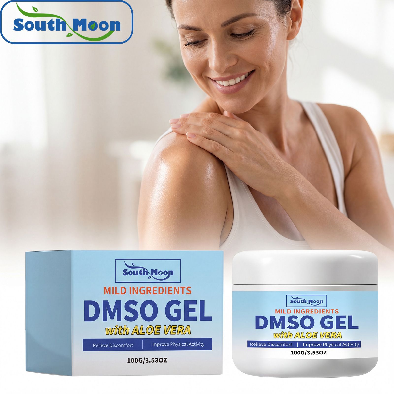 South Moon Body Care Gel Daily Gentle Moisturizing and Nourishing Cream for the Entire Body
