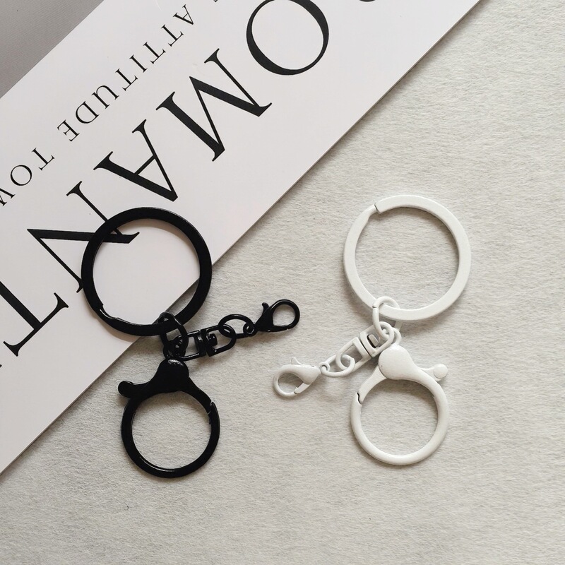 Zinc Alloy Keychain with Figure-Eight Flat Ring Lobster Clasp + 14mm Lobster Clasp Four-Piece Set Jewelry Pendant Bead Hanging Hook Zinc Alloy Keychain with Figure-Eight Flat Ring Lobster Clasp + 14mm Lobster Clasp Four-Piece Set Jewelry Pendant Bead Hanging Hook