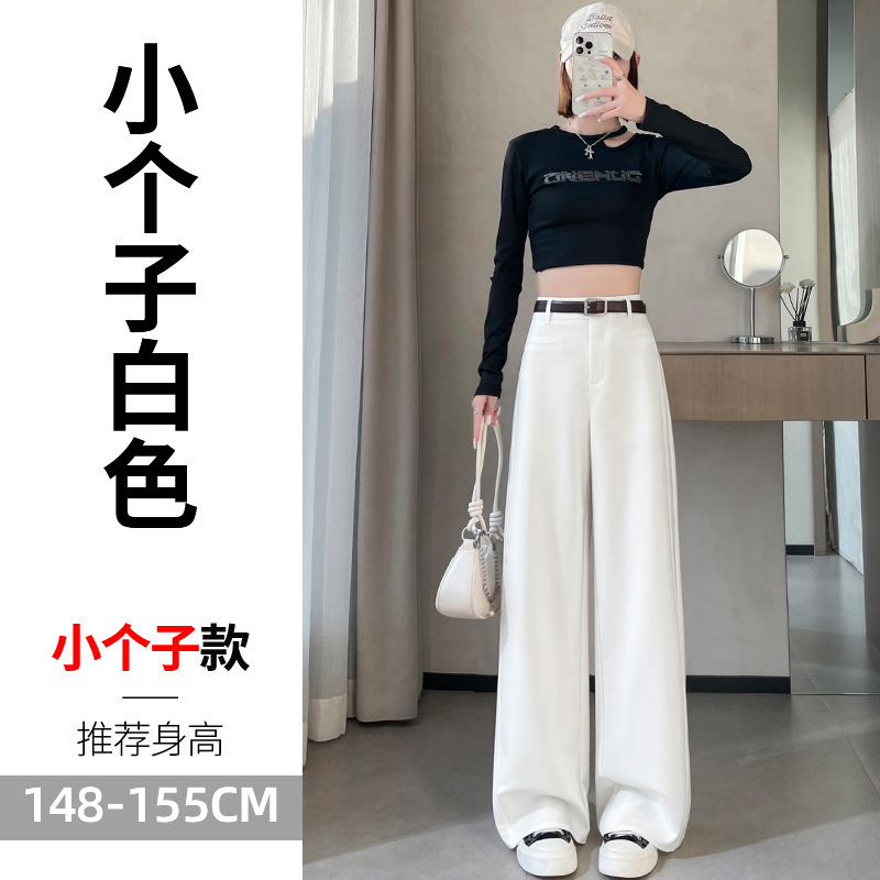 高级感西装裤女秋2025新款小个子高腰显瘦宽松直筒垂感拖地阔腿裤|undefined
