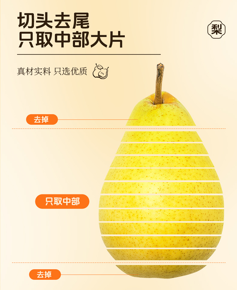 Freeze Dried Pear Slices Snow Pear Fruit Tea 50g Pack in use