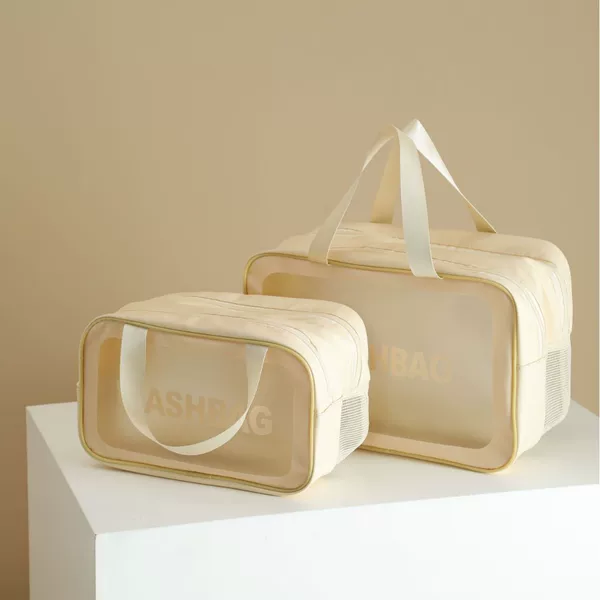 Cosmetic Cosmetics Bag Large Capacity Travel Portable Waterproof Toiletry Bag Swimming Pu Cosmetics Dry and Wet Separation Cosmetics Bag